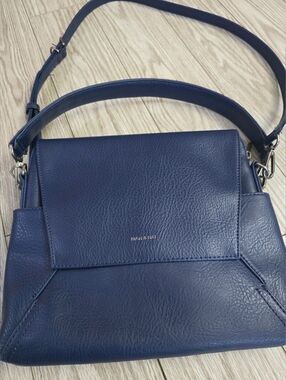 Matt & Nat Navy Leather Crossbody/Shoulder Bag